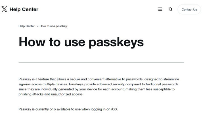 赤坎苹果维修店铺分享iOS用户如何通过通行密钥(Passkey)登录 