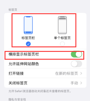 赤坎iPhone授权维修分享Safari浏览器如何切换标签栏位置 